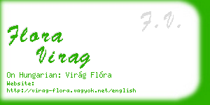 flora virag business card