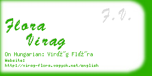 flora virag business card